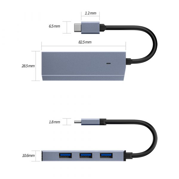 New Production Type C Hub Mobile Phone Computer Steam Game Console Multi-interface USB 4 in 1 Splitter