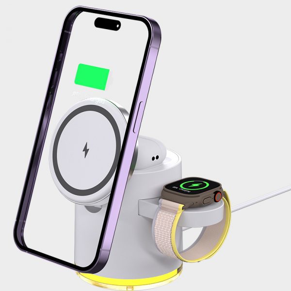 Magnetic 3 in 1 wireless charger folding suitable for iPhone