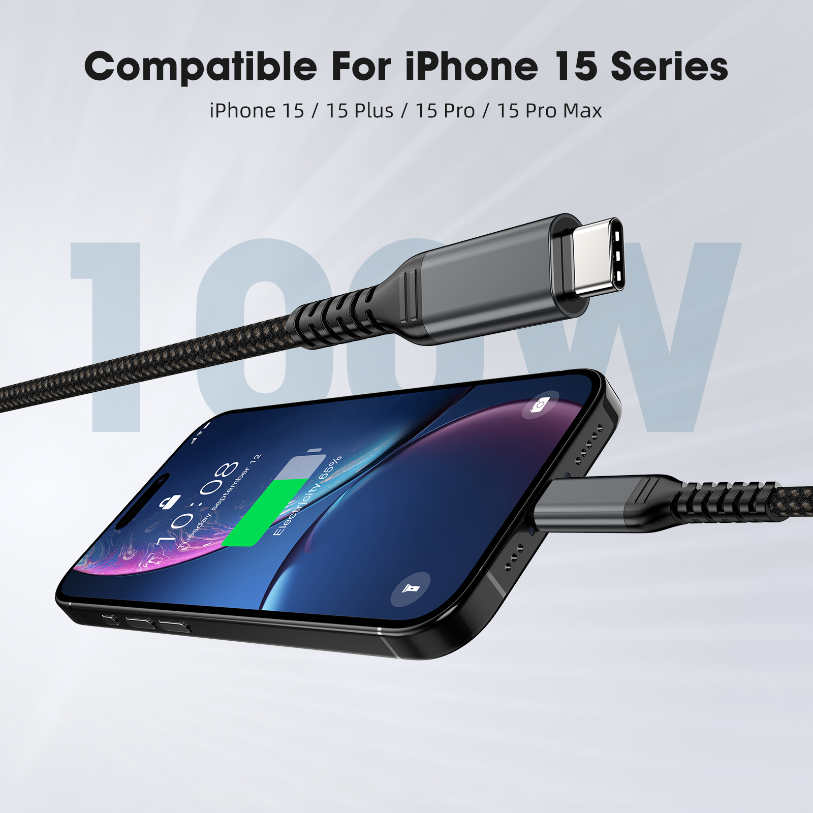 Nylon Braided 10Gbps USB3.2 Type C PD100W USB Cable