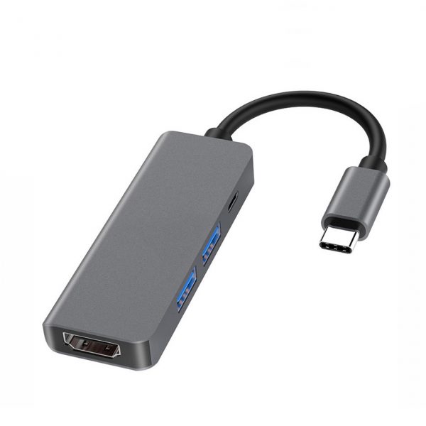 Station d'accueil Type C vers HDMI Convertisseur vidéo HD 4K 4 en 1 pour téléphone portable Ordinateur Console de jeu Switch