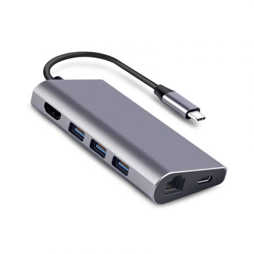 Type c 8 in 1 multi-function docking station HUB Gigabit network card 4K HD converter MACBOOK companion