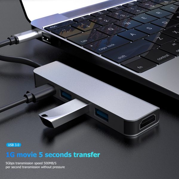 Type c to hdmi 4k usb3.0 pd expansion dock mobile phone laptop all-in-one hub