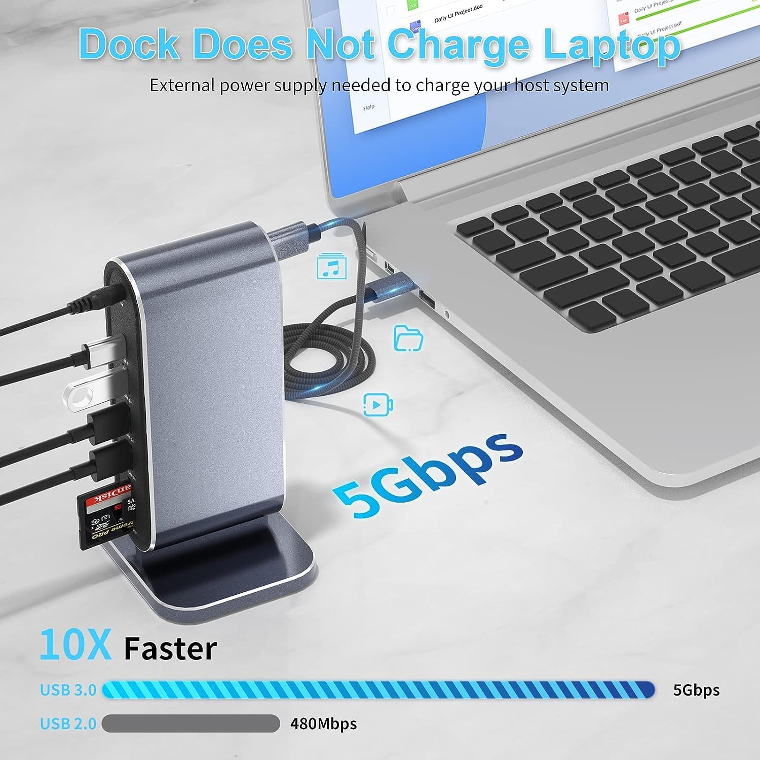 12-in-1 smart docking station for Apple laptops HDMI VGA PD extender USB-C