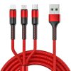 5A super fast charging one to three data cable suitable for Apple TYPE-C Android three-in-one data