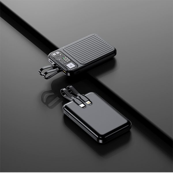 Wholesale New 10000 mAh 22.5 Watt Fast Charging Built in Cable Power Bank Mini Compact Transparent Power Bank Manufacturer