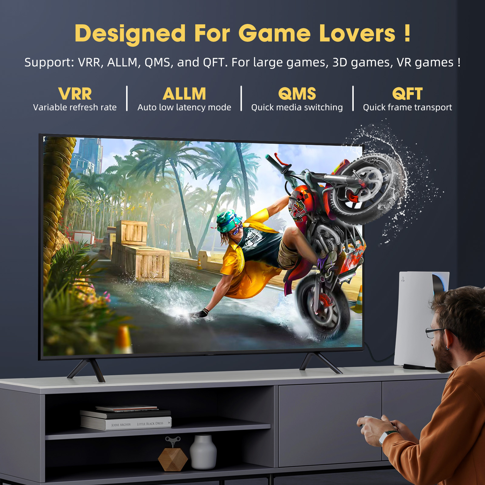 Customized logo HDMI 2.1Cable 8K60Hz 4K120Hz 48Gbps HD TV HDMI Video Cable 2m Male to Male HDMI Cable