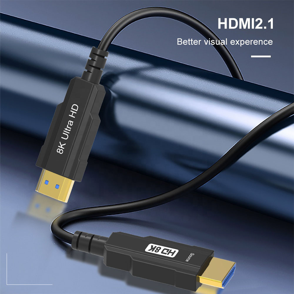 HDMI 2.1 AOC Cable fiber HDMI Support 48Gbps 8K Optical Cable