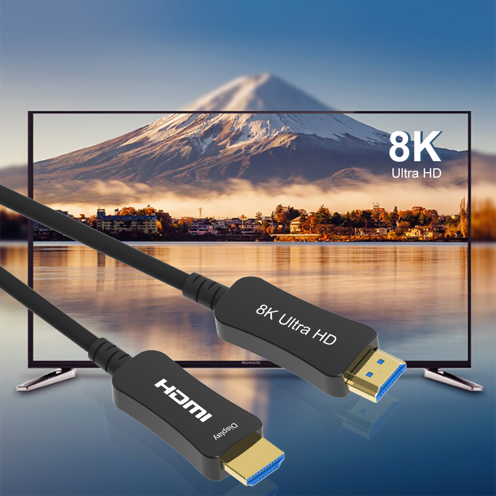 HDMI 2.1 AOC Cable fiber HDMI Support 48Gbps 8K Optical Cable